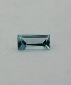 Loose Straight Baguette Aquamarine CZ Gemstone Cubic Zirconia March Birthstone Front