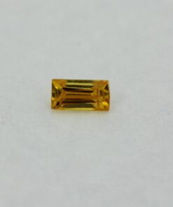 Loose Straight Baguette Citrine CZ Gemstone Cubic Zirconia November Birthstone Front