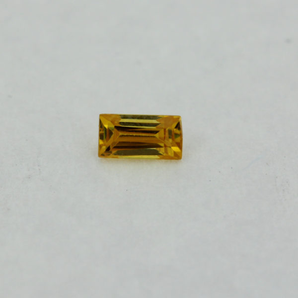 Loose Straight Baguette Citrine CZ Gemstone Cubic Zirconia November Birthstone Front