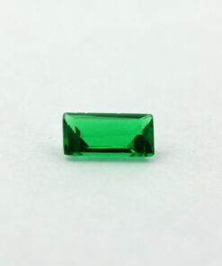 Loose Straight Baguette Emerald CZ Gemstone Cubic Zirconia May Birthstone Front