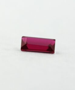 Loose Straight Baguette Garnet CZ Gemstone Cubic Zirconia January Birthstone Front