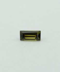 Loose Straight Baguette Peridot CZ Gemstone Cubic Zirconia August Birthstone Front