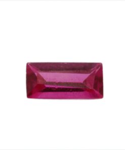 Loose Straight Baguette Ruby CZ Gemstone Cubic Zirconia July Birthstone Front