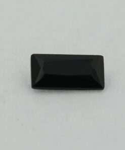 Loose Straight Baguette Black Onyx CZ Gemstone Cubic Zirconia Front