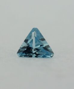 Loose Triangle Cut Aquamarine CZ Gemstone Cubic Zirconia March Birthstone Front