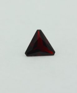 Loose Triangle Cut Garnet CZ Gemstone Cubic Zirconia January Birthstone Front 8