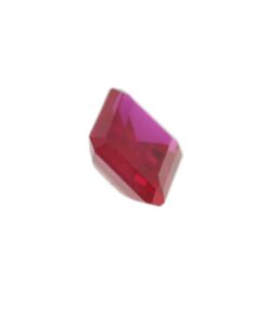 Loose Emerald Cut Ruby CZ Gemstone Cubic Zirconia July Birthstone Side Lg