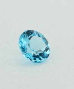 Loose Round Cut Genuine Natural Blue Topaz Gemstone Semi Precious November Birthstone Side