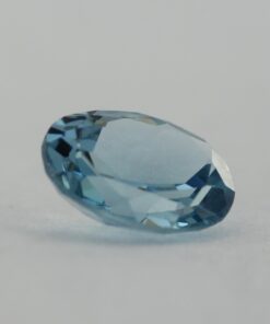 Loose Oval Cut Aquamarine CZ Gemstone Cubic Zirconia March Birthstone Back