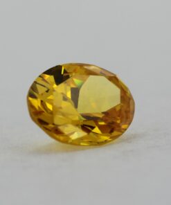 Loose Oval Cut Citrine CZ Gemstone Cubic Zirconia November Birthstone Back