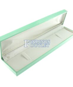 Teal Blue Leather Bracelet Box Display Jewelry Gift Box Empty