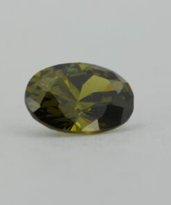 Loose Oval Cut Peridot CZ Gemstone Cubic Zirconia August Birthstone Back