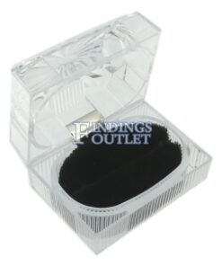 Clear Acrylic Crystal Double Ring Box Display Jewelry Gift Box Empty