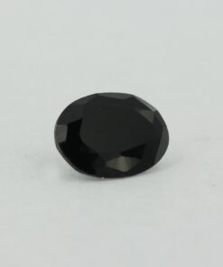 Loose Oval Cut Black Onyx CZ Gemstone Cubic Zirconia Back