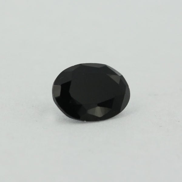 Loose Oval Cut Black Onyx CZ Gemstone Cubic Zirconia Back