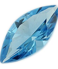 Loose Marquise Cut Aquamarine CZ Gemstone Cubic Zirconia March Birthstone