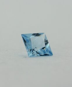 Loose Princess Cut Aquamarine CZ Gemstone Cubic Zirconia March Birthstone Back