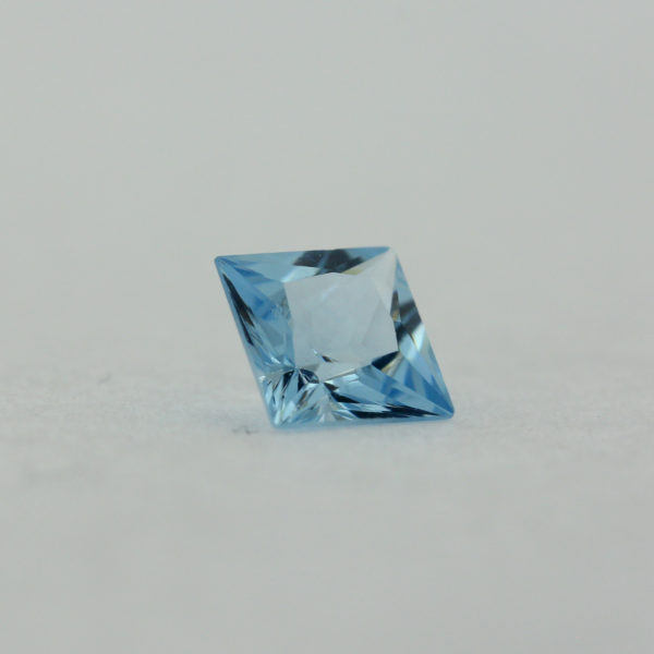 Loose Princess Cut Aquamarine CZ Gemstone Cubic Zirconia March Birthstone Back