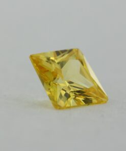 Loose Princess Cut Citrine CZ Gemstone Cubic Zirconia November Birthstone Back