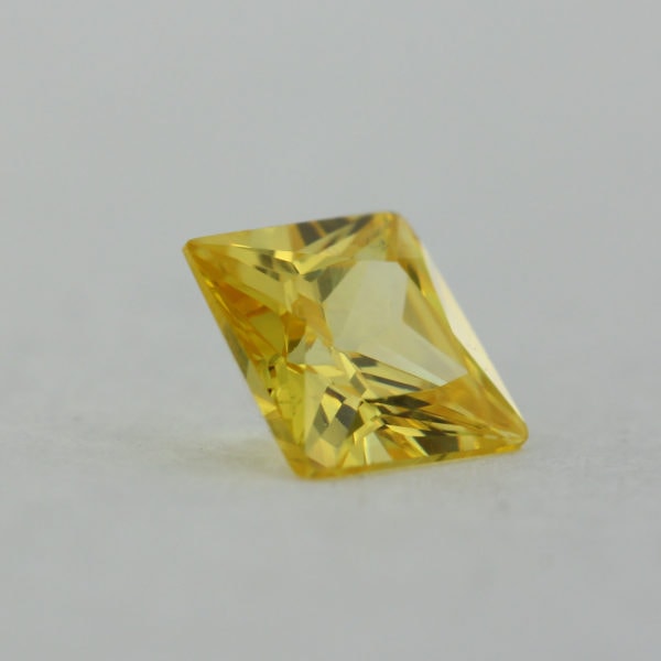 Loose Princess Cut Citrine CZ Gemstone Cubic Zirconia November Birthstone Back