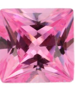 Loose Princess Cut Pink CZ Gemstone Cubic Zirconia October Birthstone