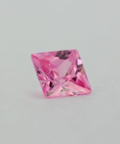 Loose Princess Cut Pink CZ Gemstone Cubic Zirconia October Birthstone Side