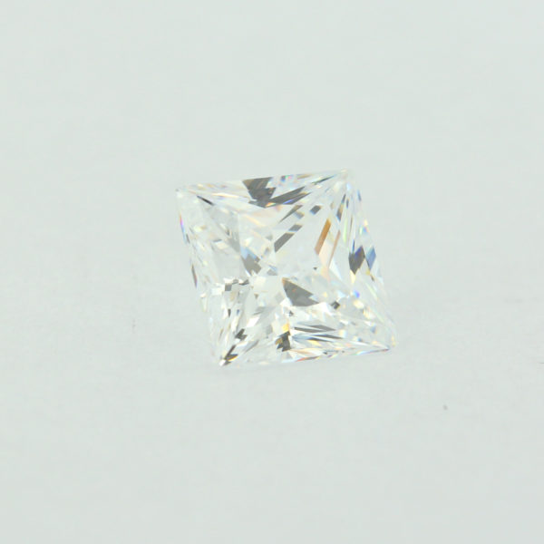 Loose Princess Cut White CZ Gemstone Cubic Zirconia April Birthstone Side