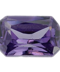 Loose Emerald Cut Amethyst CZ Gemstone Cubic Zirconia February Birthstone