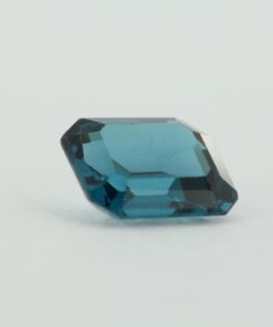 Loose Emerald Cut Blue Zircon CZ Gemstone Cubic Zirconia December Birthstone Side