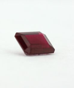 Loose Emerald Cut Garnet CZ Gemstone Cubic Zirconia January Birthstone Side