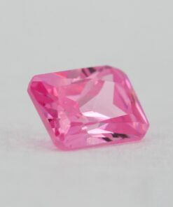 Loose Emerald Cut Pink CZ Gemstone Cubic Zirconia October Birthstone Side 7