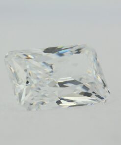 Loose Emerald Cut White CZ Gemstone Cubic Zirconia April Birthstone Side