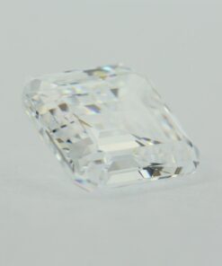 Loose Step Emerald Cut White CZ Gemstone Cubic Zirconia April Birthstone Side