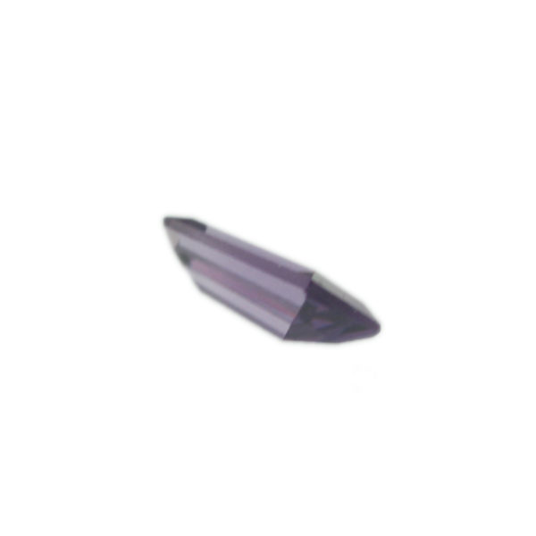 Loose Tapered Baguette Amethyst CZ Gemstone Cubic Zirconia February Birthstone Side