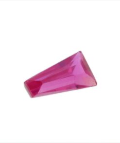 Loose Tapered Baguette Ruby CZ Gemstone Cubic Zirconia July Birthstone Back