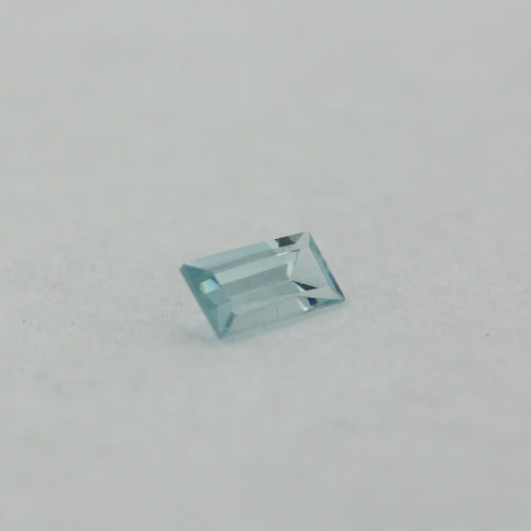 Loose Straight Baguette Aquamarine CZ Gemstone Cubic Zirconia March Birthstone Side