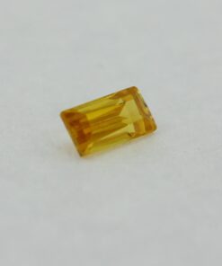 Loose Straight Baguette Citrine CZ Gemstone Cubic Zirconia November Birthstone Side