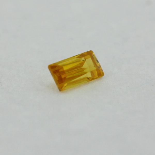 Loose Straight Baguette Citrine CZ Gemstone Cubic Zirconia November Birthstone Side