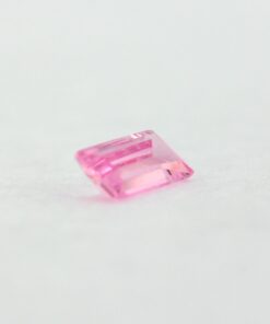 Loose Straight Baguette Pink CZ Gemstone Cubic Zirconia October Birthstone Side