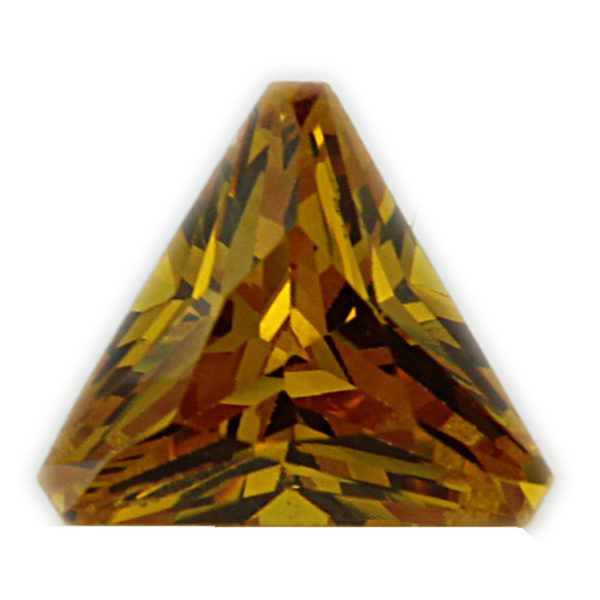 Loose Triangle Cut Citrine CZ Gemstone Cubic Zirconia November Birthstone