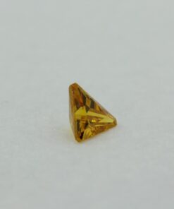 Loose Triangle Cut Citrine CZ Gemstone Cubic Zirconia November Birthstone Side