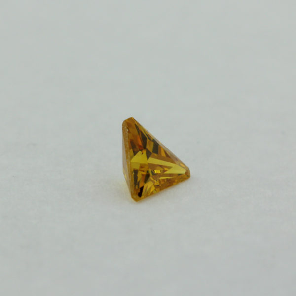 Loose Triangle Cut Citrine CZ Gemstone Cubic Zirconia November Birthstone Side