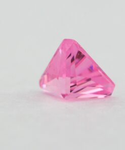 Loose Triangle Cut Pink CZ Gemstone Cubic Zirconia October Birthstone Back