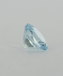 Loose Round Cut Genuine Natural Aquamarine Gemstone Semi Precious March Birthstone Back