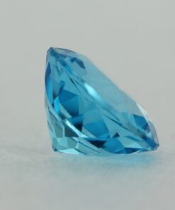 Loose Round Cut Genuine Natural Blue Topaz Gemstone Semi Precious November Birthstone Back