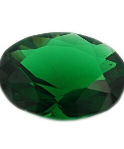 Loose Oval Cut Emerald CZ Gemstone Cubic Zirconia May Birthstone