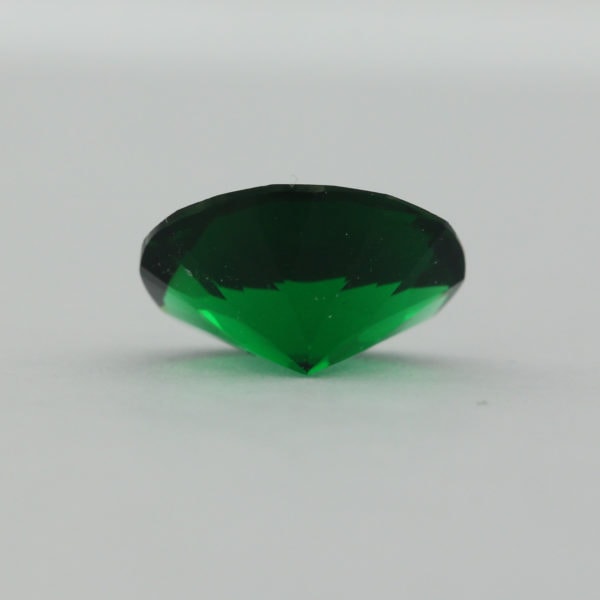 Loose Oval Cut Emerald CZ Gemstone Cubic Zirconia May Birthstone Side