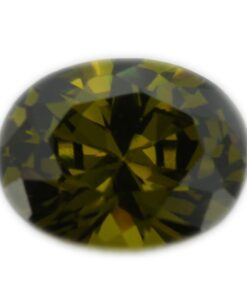 Loose Oval Cut Peridot CZ Gemstone Cubic Zirconia August Birthstone