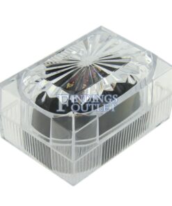 Clear Acrylic Crystal Double Ring Box Display Jewelry Gift Box Closed