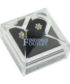 Clear Acrylic Crystal Earring Box Display Jewelry Gift Box Closed